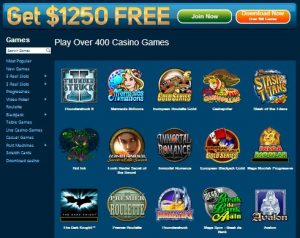 which games does roxy palace software platform offer