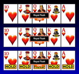 what does the video poker royal flush mean