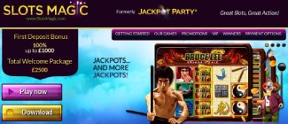 What does the Magic Online Slots software offer?