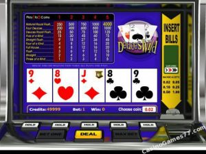 does video poker deuces wild have a progressive jackpot