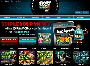 Download the Sloto Cash software to play games online!