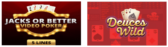 There is a variety of Video Poker titles at BetOnline